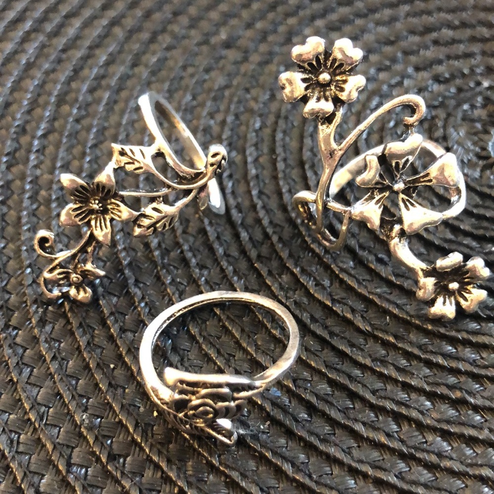 Boho ring set sz7 New